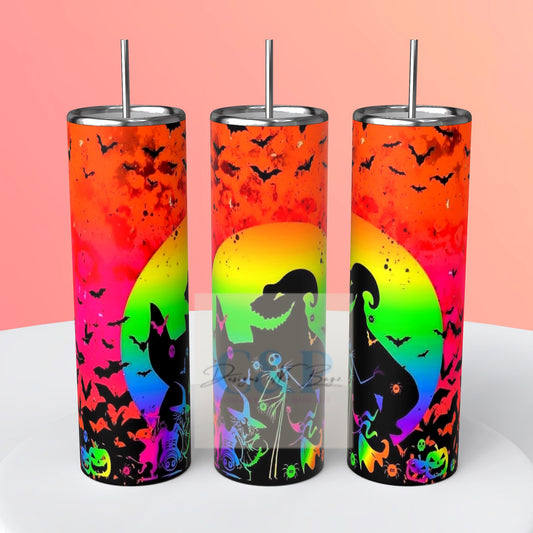 Colorful Halloween tumbler