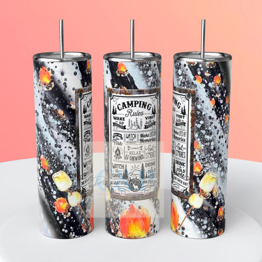 Camping rules tumbler