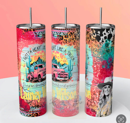 Heart like a truck tumbler