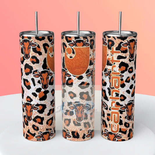 Cow leopard tumbler