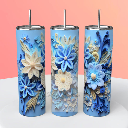 3d flower tumbler
