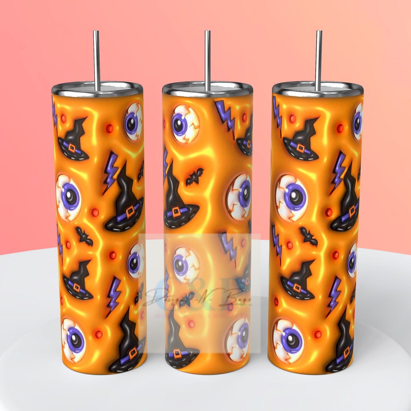 3D Halloween tumbler