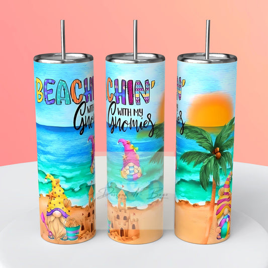 Beachin with my gnomies tumbler