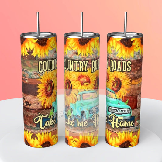 Country Roads take me home tumbler