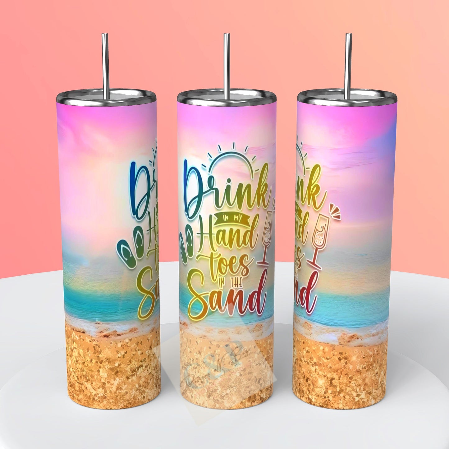 Drink in the sand tumbler